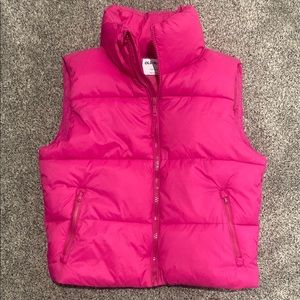 Old Navy Pink Puffer Vest Sleeveless Quilted